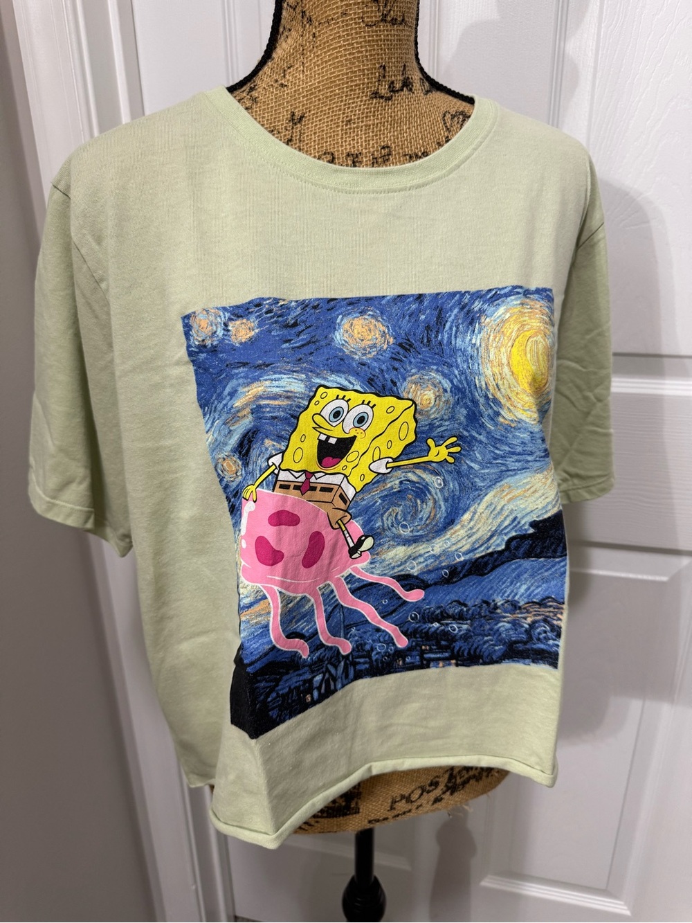 SpongeBob Starry Night Cropped Tee